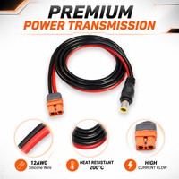 XT60 Buchse auf DC 5.5x2.5mm Stromkabel 12AWG Silikonkabel für FPV-Brillen Monitor Ladestation B2B Großhandel