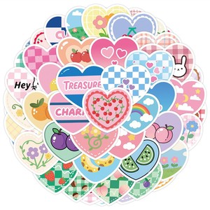 Autocollants Cœur Saint-Valentin Multi-Designs, Décalcomanies en Vinyle Imperméables pour Ordinateur Portable, Téléphone, <span class=keywords><strong>Tablette</strong></span>, Autocollants Mignons pour Scrapbooking et Journal - Product Image 4