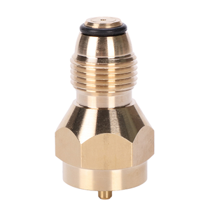 Cylindre en laiton à surface lisse 1Lb POL <span class=keywords><strong>Adaptateur</strong></span> de recharge de propane pour poêle à gaz - Product Image 1