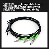 Sensor Probe Serat Optik Refleksi Difus Buatan China 1m, Bersertifikasi IP65 CE, Jarak Deteksi 0-80mm, Sudah Terkabel 24V
