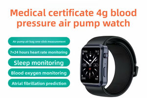 นาฬิกาอัจฉริยะ 4G ระบบติดตามสุขภาพ พร้อมปั๊มลมในตัว วัดความดันโลหิตแบบ <span class=keywords><strong>True</strong></span> Blood Pressure ตรวจคลื่นไฟฟ้าหัวใจ ECG วัดอัตราการเต้นของหัวใจ - Product Image 2