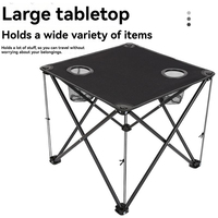 Mesa Plegable Ligera de Acero Inoxidable Moderna con Maletín Portátil para Acampar y Hacer Picnic al Aire Libre, Muebles para Exteriores
