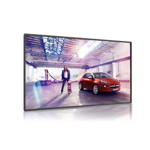 Tela LCD HD de sinalização digital para uso interno, montada na parede, 43 50 55 65 polegadas