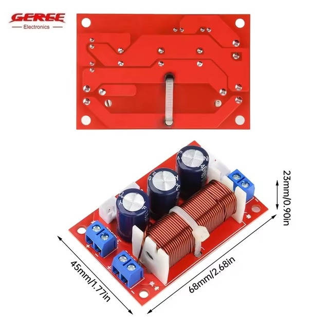 Two-Way Audiophile Speaker 400W Speaker Crossover Board Hifi High and Low Frequency 4-8 Ohm Adjustable Frequency