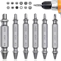Juego de Extractores de Tornillos Dañados, Brocas HSS de Grado Medio, Extractor de Tornillos Rotos o Desgastados, Kit Pequeño para Extraer Fácil y Rápidamente, Estuche de Plástico