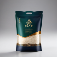 Sac d'emballage de riz personnalisé prévention des fuites de stockage 5kg 10kg 25kg 50kg sac de riz d'emballage en plastique avec boucle de poignet