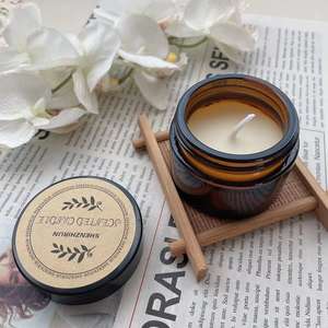 Bougies parfumées en cire de soja en pot de bougie en vrac vanille pour pot en verre à la maison bougie parfumée personnalisée de marque privée - Product Image 6