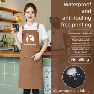 Không thấm nước Vải không tay Tạp dề cho nhà bếp nấu ăn móng tay nghệ thuật cà phê sữa trà làm việc cho cá nhân in logo - Product Image 4