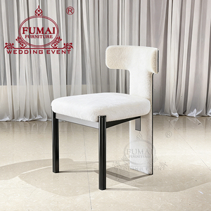 Chaises longues rembourrées avec structure en aluminium pour salle de banquet et restaurant - Product Image 2