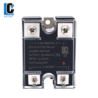 Relais statique LCTC SSR 10A 25A 40A 60A 80A 100A 120A, relais SSR 3-32VDC vers 24-480VAC, relais de puissance monophasé DC vers AC, mini
