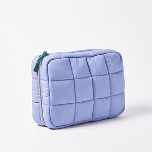 Foldable Custom Logo Travel Nylon Make up Storage <strong>Bag</strong> Quilted Puffer Hanging <strong>Toiletry</strong> <strong>Bag</strong> for Women - Product Image 2