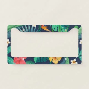 Floral Spread Kindness Hanwell License Plate <b>Frame</b> <b>Clamp</b> Durable Stylish Plastic 177mm Hole Distance - Product Image 1