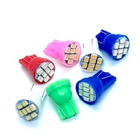 Bombilla LED T10 1206 8SMD para Coche, 12V, 168 194 501, Blanca, Amarilla, Azul, para Lectura, Reversa, Matrícula, Puerta Lateral