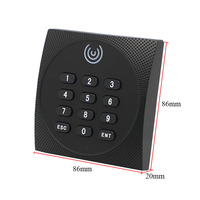 Lecteur de carte RFID de proximité 125kHz avec matériau ABS Distance de lecture 3-5cm noir pour système de contrôle d'accès et lecteur d'autocollants
