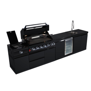 Cuisine extérieure modulaire en acier inoxydable avec barbecue électrique, design préfabriqué - Product Image 5