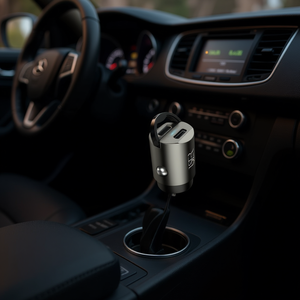 Dual <b>C</b> Car Charger With <b>Cable</b> 4A Fast <b>Charging</b> For Phone And Tablet - Product Image 3