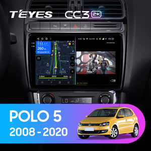 Autoradio multimédia vidéo <span class=keywords><strong>GPS</strong></span> Android TEYES CC3 2K pour <span class=keywords><strong>Volkswagen</strong></span> POLO 5 2008 - 2020, navigation stéréo, pas de 2din 2 Din Dvd - Product Image 2
