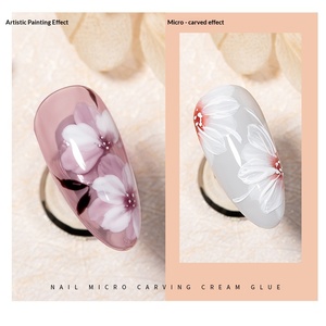 Gel de Fototerapia <span class=keywords><strong>para</strong></span> <span class=keywords><strong>Uñas</strong></span>, Espeso, No Pegajoso, <span class=keywords><strong>Crema</strong></span> Blanca <span class=keywords><strong>para</strong></span> Delinear Pétalos de Flores, Dibujar Líneas en Relieve, Sin Necesidad de Lavar - Product Image 2