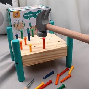 <span class=keywords><strong>Jeu</strong></span> <span class=keywords><strong>de</strong></span> taquinage en bois éducatif pour enfants, jouet écoresponsable, entraînement préscolaire, coordination œil-main - Product Image 6