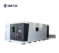 Machine de découpe laser à fibre BEKE à usage commercial 4020-6KW, refroidissement par eau, contrôle Cypcut, programmable AI/PLT/DXF pour la découpe de métaux