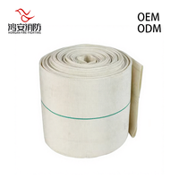 Tuyau plat flexible en PVC DN100 de 4 pouces, tressé en polyester triple brin, haute capacité, pour évacuation d'eau industrielle et drainage minier