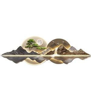 Nuevo estilo chino cristal porcelana <span class=keywords><strong>paisaje</strong></span> <span class=keywords><strong>pintura</strong></span> bienvenida Pino sofá Fondo pared colgante Original enmarcado atmosférico - Product Image 5