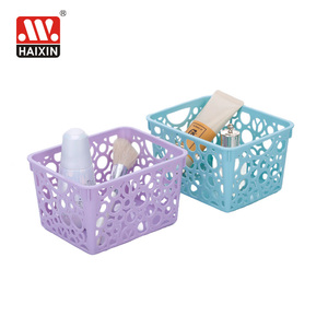 High Quality square Pierced <strong>Basket</strong> Plastic Mini Desktop Organization <strong>Rectangular</strong> <strong>Storage</strong> <strong>Basket</strong> for Stationeries - Product Image 5