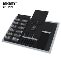 Juego de Destornilladores JAKEMY YF-P14 141 en 1 para Reparación de Electrónicos, con Tapa Giratoria de 360°, Eje Flexible y Puntas Magnéticas