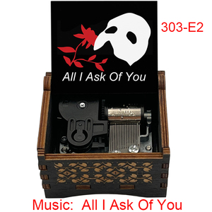 Le Fantôme <span class=keywords><strong>de</strong></span> l'Opéra - Boîte à musique en bois à remonter - Chanson 'All I Ask of You' - Souvenir spécial - Cadeaux <span class=keywords><strong>de</strong></span> <span class=keywords><strong>Noël</strong></span> pour amis - Product Image 1