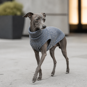 Turtleneck Heathered Small Dog Sweaters Sleeveless Knit Pet Vest Slim Fit For Italian <b>Greyhound</b> Winter Casual Outfit - Product Image 1
