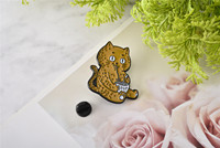 Pin Bros Logam Desain Khusus untuk Wanita, Cetak UV, Enamel Lunak/Keras, Kosong, untuk Nama, Hewan Peliharaan, Kucing, Lencana