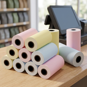 Rouleau de papier thermique blanc personnalisé pré-imprimé King-color 57x40mm/80x80mm 70g/55g pour caisse enregistreuse - Product Image 3