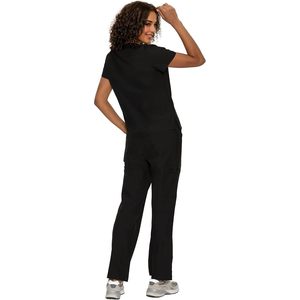 Floralhue Women's V-Neck <b>Scrubs</b> <b>Top</b> And Cargo Pants With 12 Pockets Yoga Waistband 4 Way Stretch Hospital Uniforms - Product Image 3