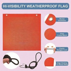 Bandera de Seguridad Personalizada de PVC Vinilo Rojo de Alta Calidad, Bandera de Advertencia Personalizada para Camiones y Cruces Peatonales - Product Image 2