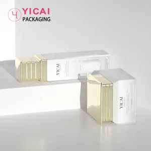 Luxury 50ml Glass Serum Bottle With Lotion Pump 50ml Cosmetic Glass Bottle Packaging Cream Jar