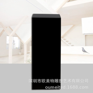 Présentoir personnalisé en marbre noir mongol, colonne rectangulaire verticale autoportante en pierre durable pour halls d'hôtel (échantillon) - Product Image 3