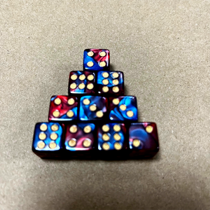 Dados acrílicos de dos colores personalizados de 12mm con esquinas cuadradas 10 unids/<span class=keywords><strong>set</strong></span> para tablero de juego para apuntar y rodar - Product Image 4