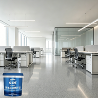 Peinture époxy pour sols en sable coloré, couleurs personnalisées haute brillance, résine décorative pour bureaux intérieurs avec application au pinceau