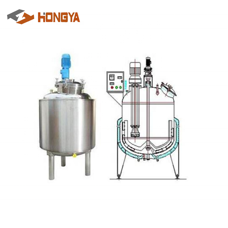 SS304 гигиенический резервуар для смешивания молока из нержавеющей стали с вертикальным охлаждением