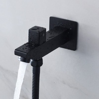 Hm ensemble de douche led pluie en acier inoxydable de style moderne monté au plafond 360x500mm robinet complet noir