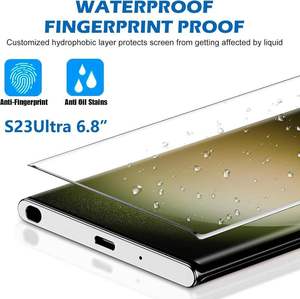 Hot Selling Support Fingerprint Unlocking <b>Glass</b> Phone Screen <b>Protector</b> for S23 Ultra - Product Image 5
