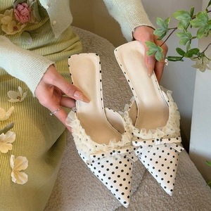 Sandalias de tacón alto con correa de cristal estilo hada y punta abierta, minimalistas y a la moda, con hebilla, estilo francés, para mujer, verano 2025 - Product Image 2