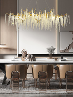 Lustre en cristal d'or de restaurant de luxe d'Europe du Nord Creative décore salon escalier intérieur plafond