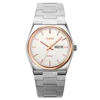 Montre Homme Skmei 9288 Luxe Originale à Quartz Analogique en Acier Inoxydable Doré, Élégante et Tendance pour Affaires