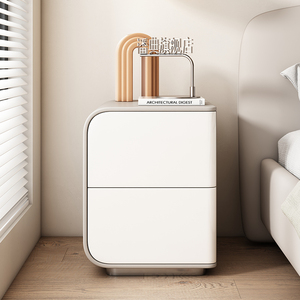 Mesita de noche moderna totalmente sólida estilo Ins, muebles de madera estrechos simples creativos para dormitorio para el hogar, Hotel, sala de estar - Product Image 2