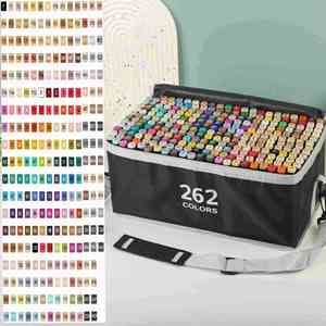 Juego de Marcadores de Dibujo Borrables No Tóxicos de 80 Colores, Marcadores de Arte con Doble Punta a Base de Alcohol, en Caja, para Artistas, Adultos y Niños - Product Image 2