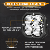 Barres lumineuses modulaires de travail et d'inondation à LED 160W Nouvel état DRL Feux de conduite Accessoires tout-terrain pour voiture 4Runner