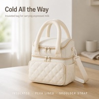 Sac isotherme pour lait maternel personnalisé OEM ODM sous marque privée, doublure thermique PEVA, en nylon, bandoulière, vente en gros