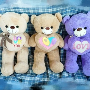 ตุ๊กตาหมียัดไส้พวงกุญแจตุ๊กตาน่ารักขนาดใหญ่สำหรับเด็กผู้หญิงผ้ากำมะหยี่ผ้าฝ้าย PP ปัก - Product Image 3