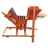 Machine manuelle écologique et mobile à pression pour la fabrication de blocs de terre imbriqués avec boîte de vitesses - Utilisation simple, faible consommation d'énergie